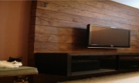 Painel de madeira para TV